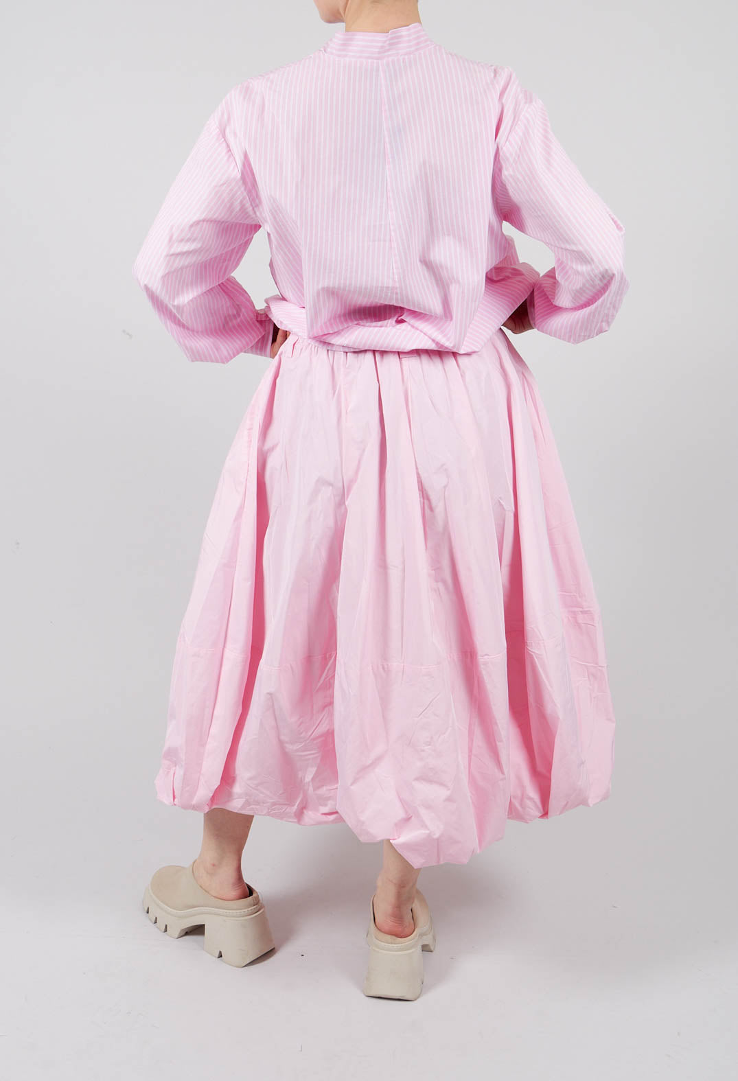 Midi  Bubble Skirt in Pink