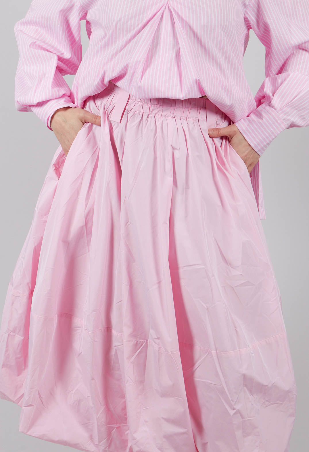 Midi  Bubble Skirt in Pink