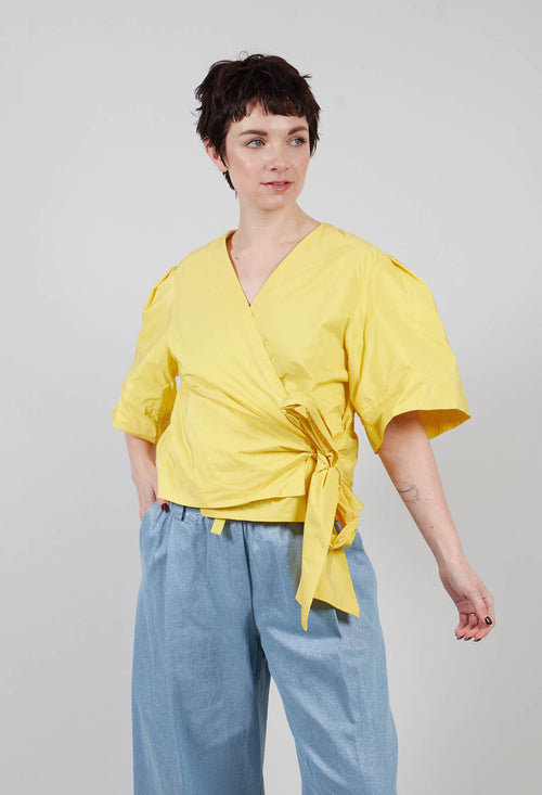 Wrapover Top in Yellow