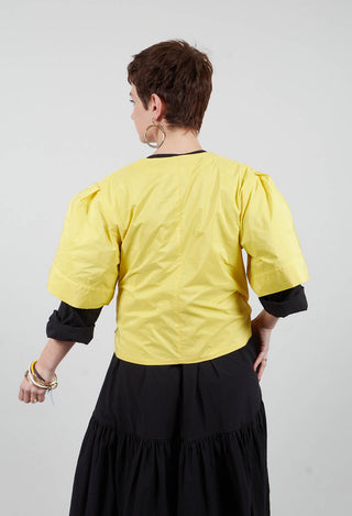 Wrapover Top in Yellow