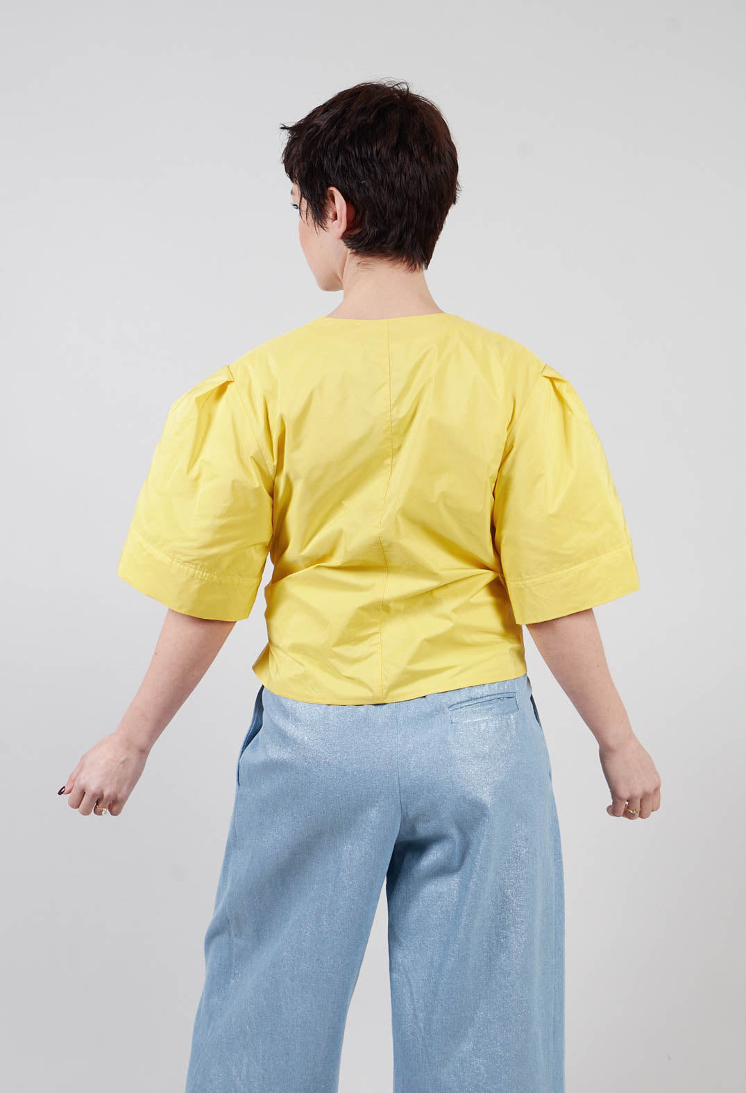 Wrapover Top in Yellow