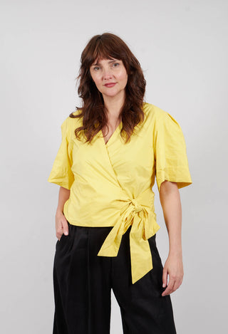 Wrapover Top in Yellow