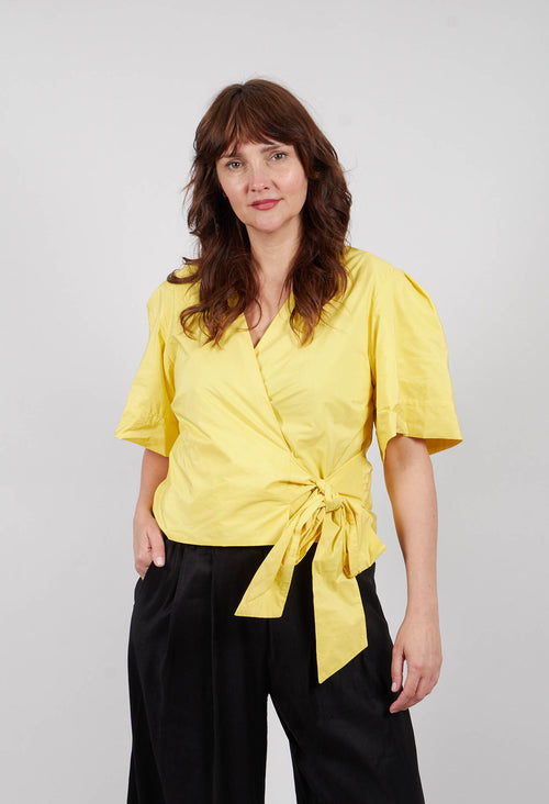 Wrapover Top in Yellow