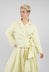 Long Sleeved Wrap Top in Yellow Stripes