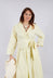 Long Sleeved Wrap Top in Yellow Stripes