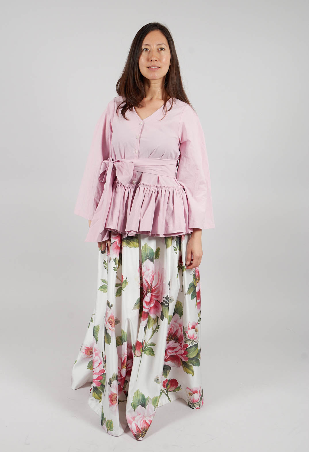 Ciliegio Skirt in Fiori Rosa