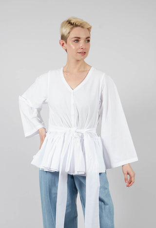 Peplum Top in White