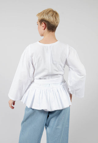 Peplum Top in White