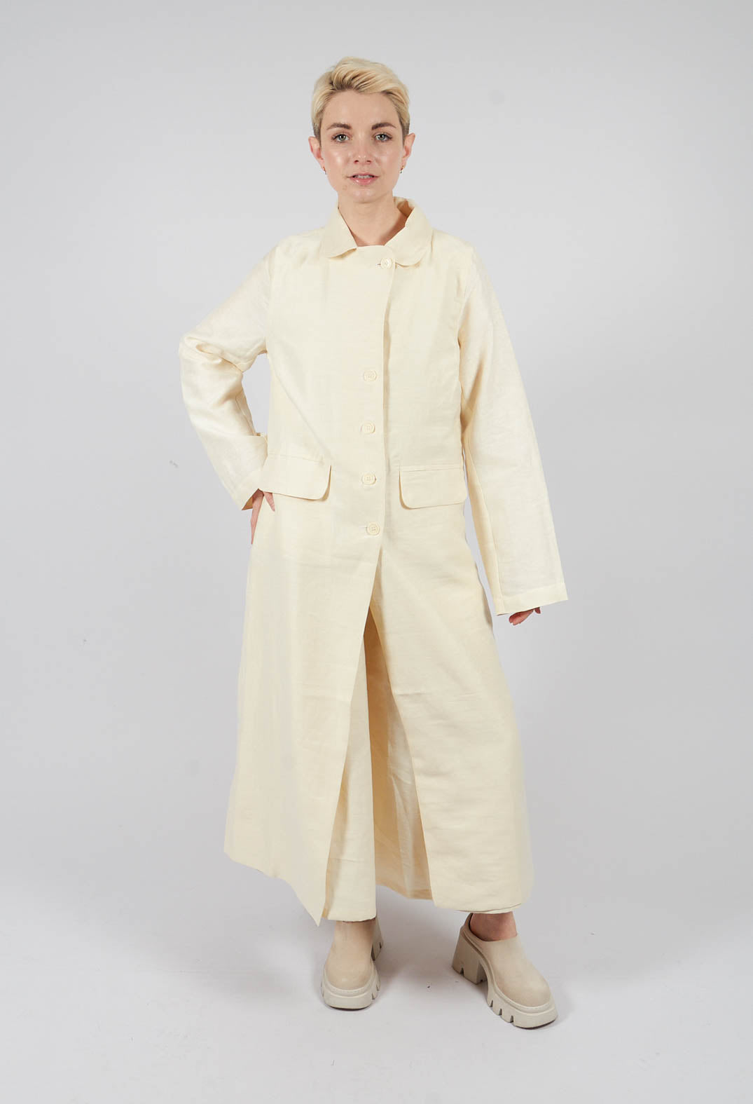 Maxi Coat in Ecru