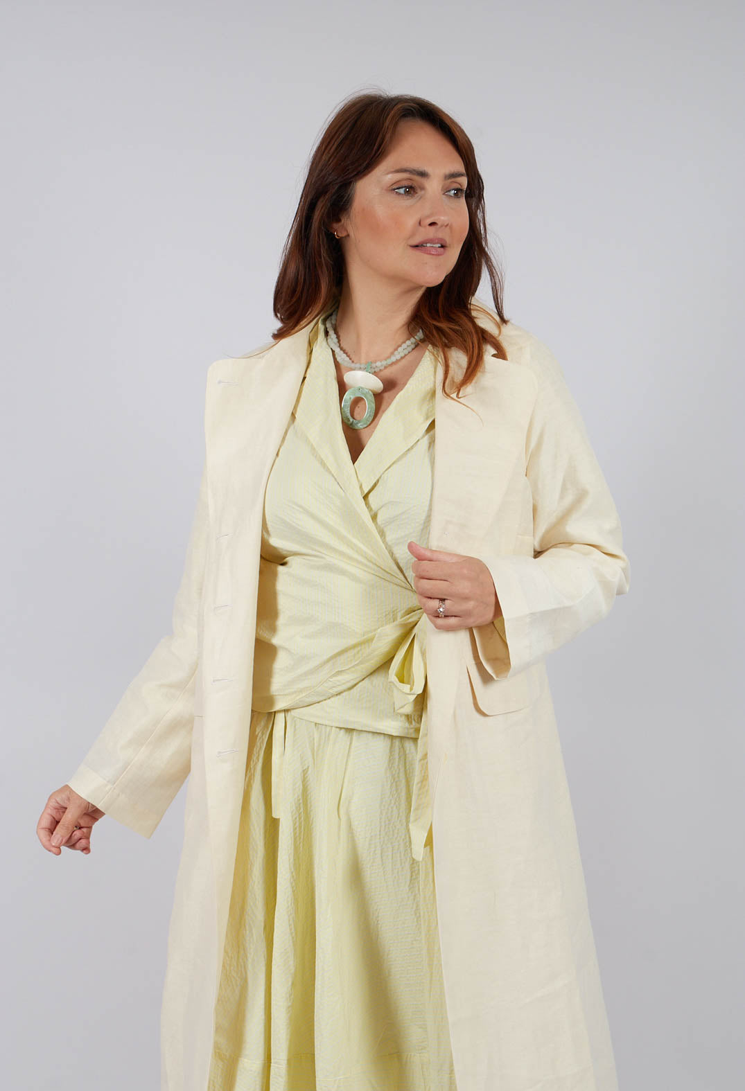 Maxi Coat in Ecru
