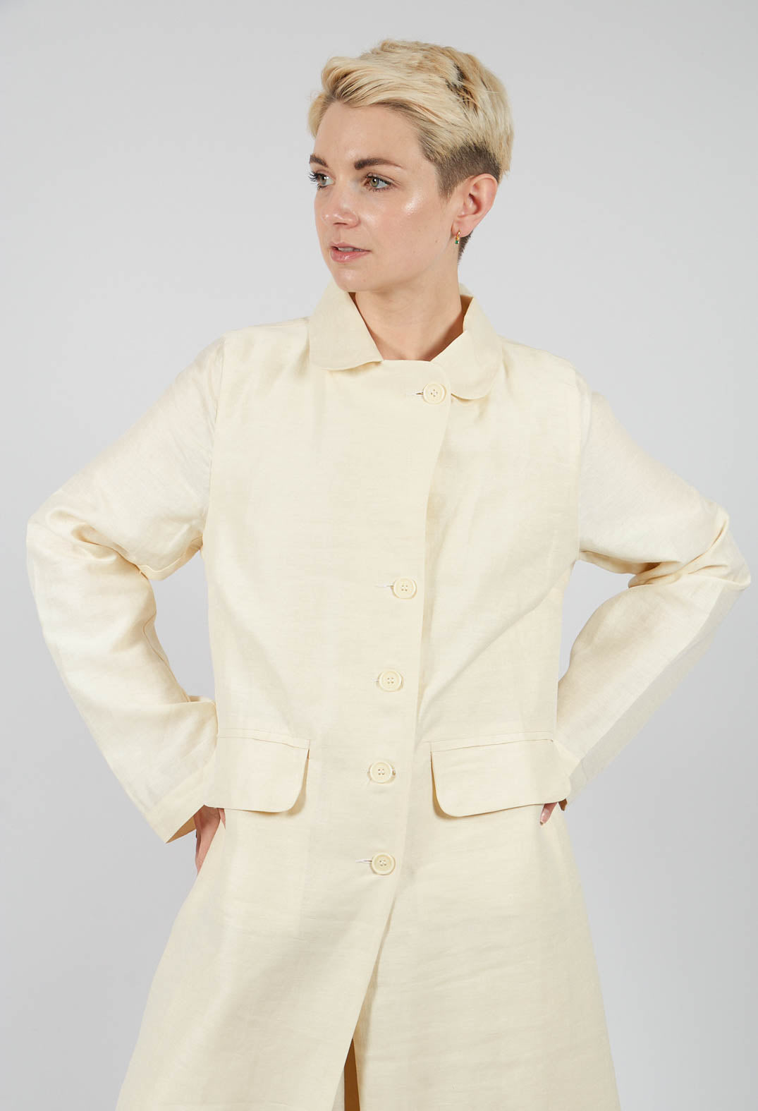 Maxi Coat in Ecru