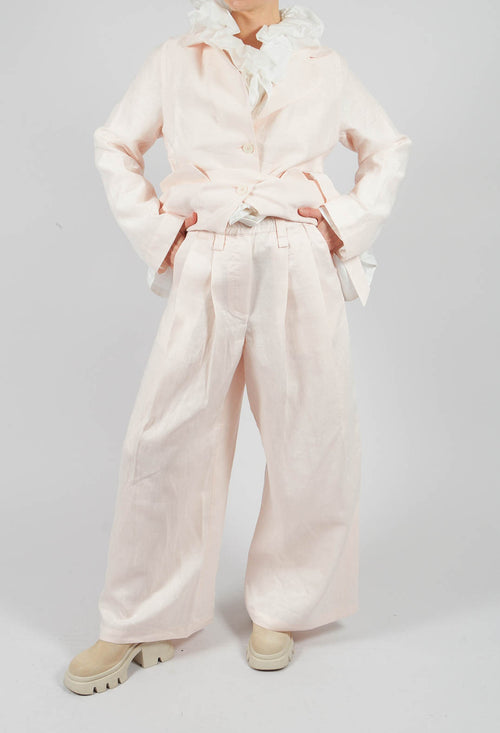 Wide Leg Trouser in Salmon