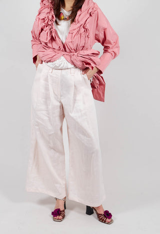 Wide Leg Trouser in Salmon