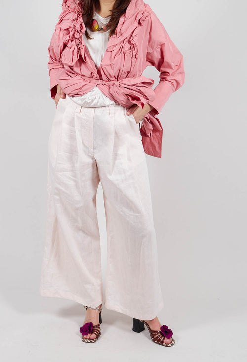 Wide Leg Trouser in Salmon