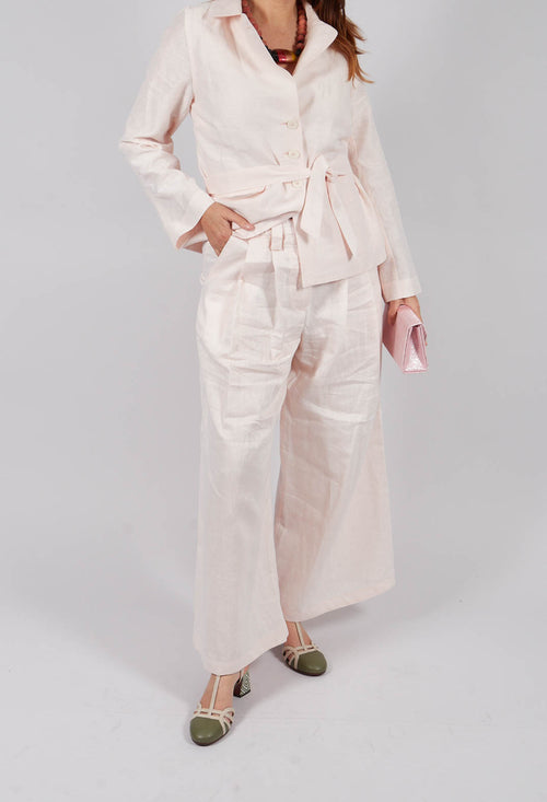 Wide Leg Trouser in Salmon