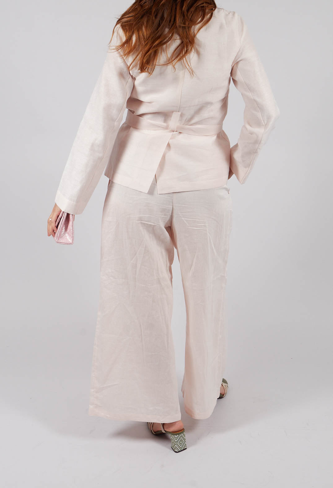 Wide Leg Trouser in Salmon