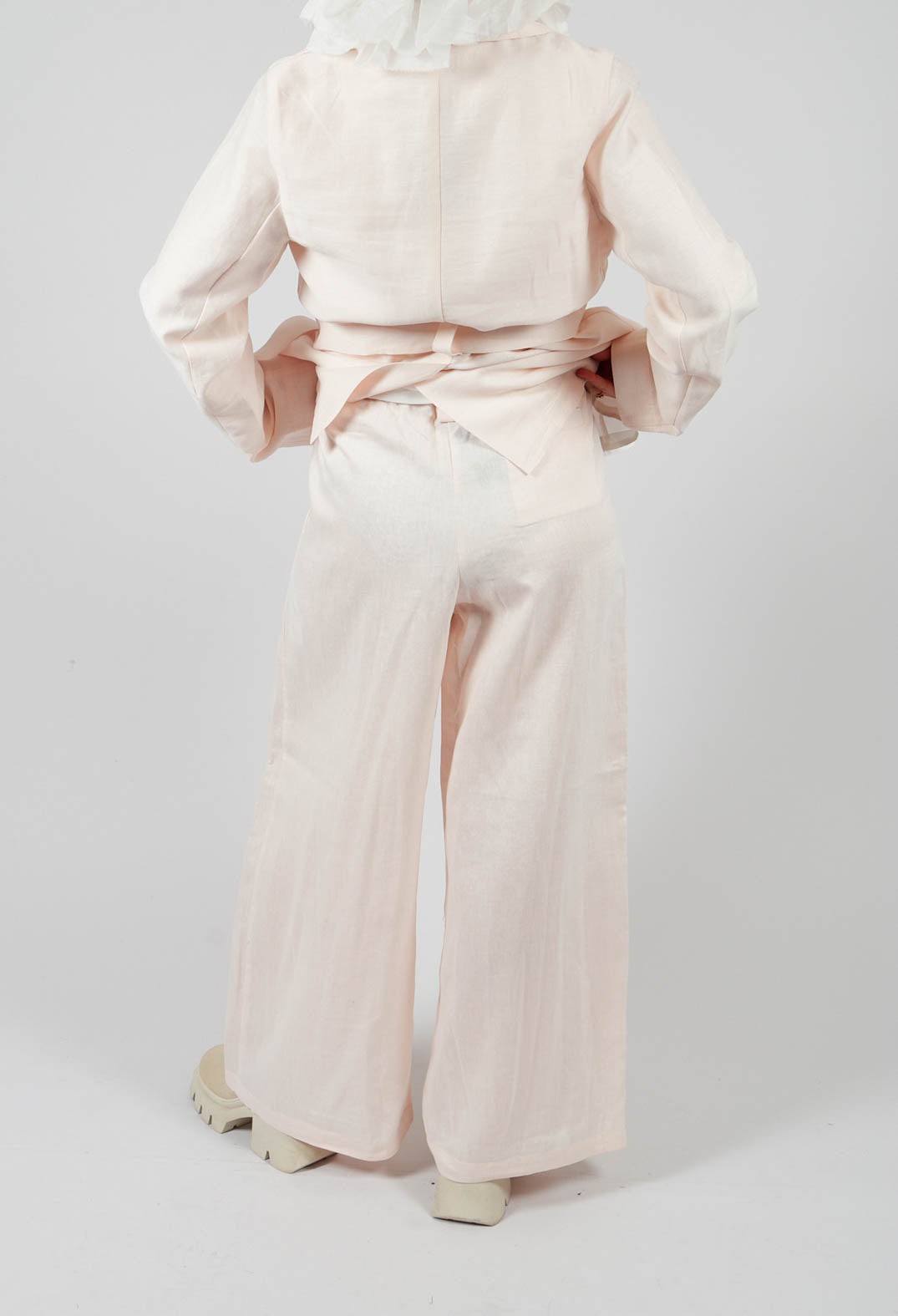 Wide Leg Trouser in Salmon