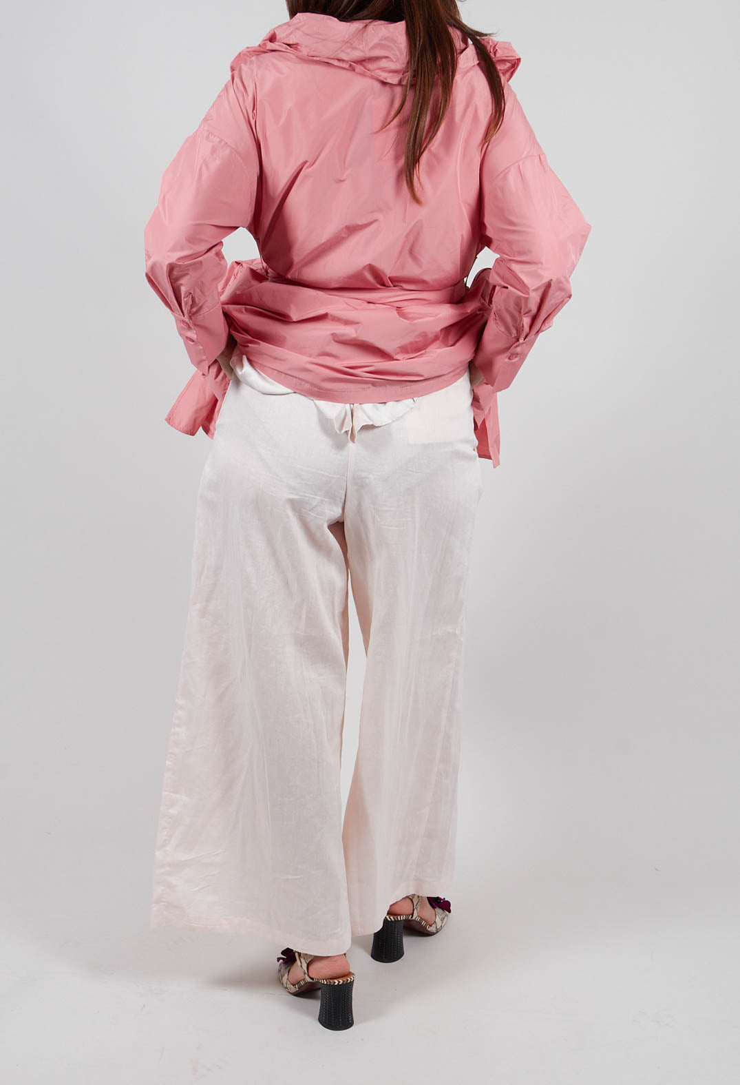 Wide Leg Trouser in Salmon