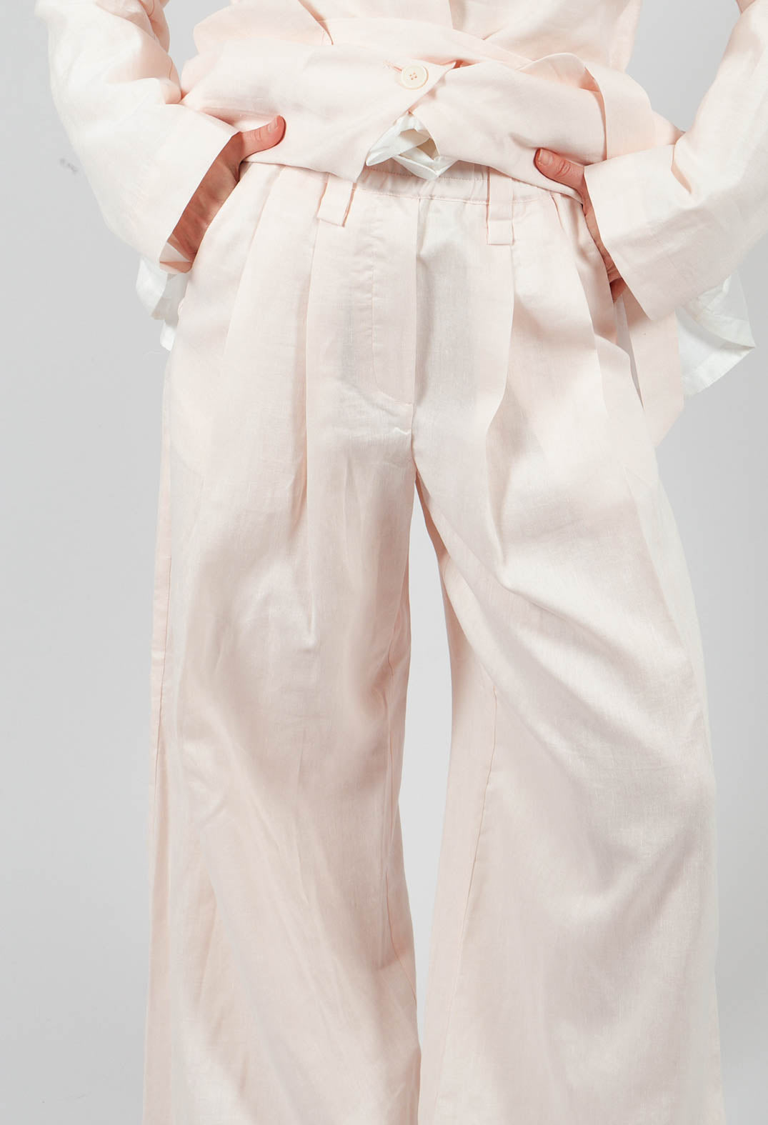 Wide Leg Trouser in Salmon