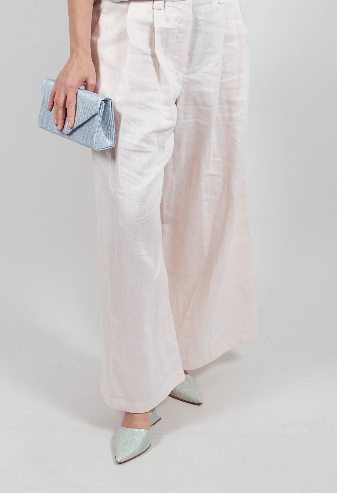 Wide Leg Trouser in Salmon