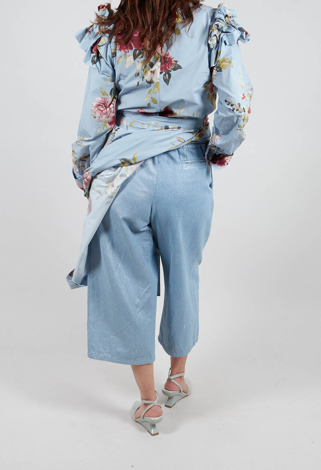 Wide Leg Jean in Jean Gold