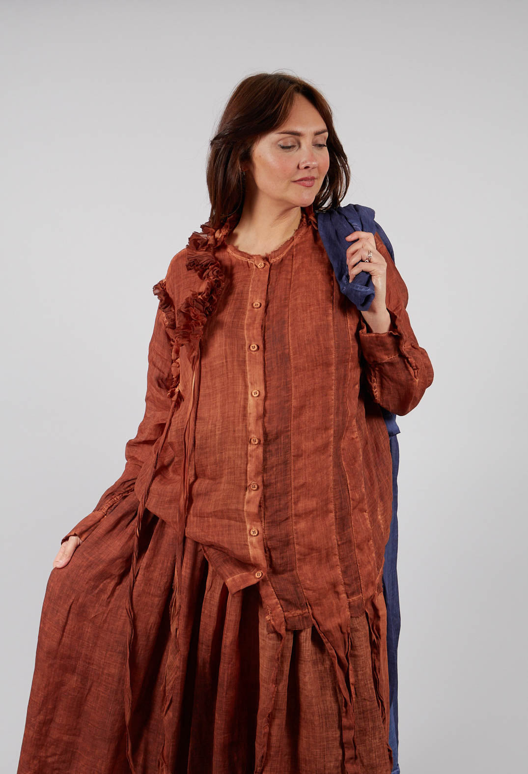 Leer Shirt in Rusty Sunset