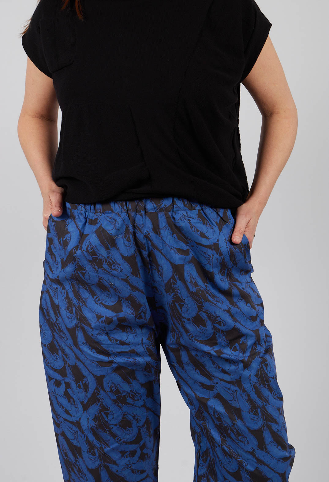 Ojo Trousers in Blue Prawns