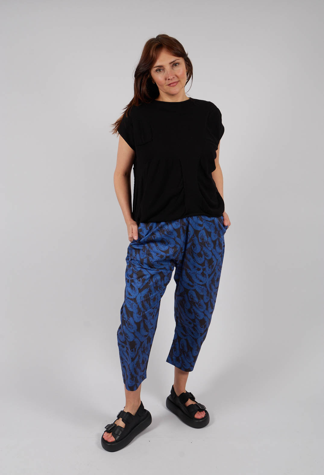Ojo Trousers in Blue Prawns