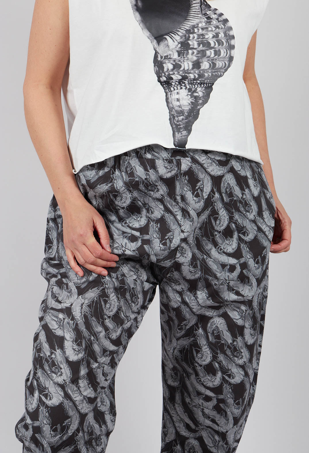 Ojo Trousers in Gray Prawns