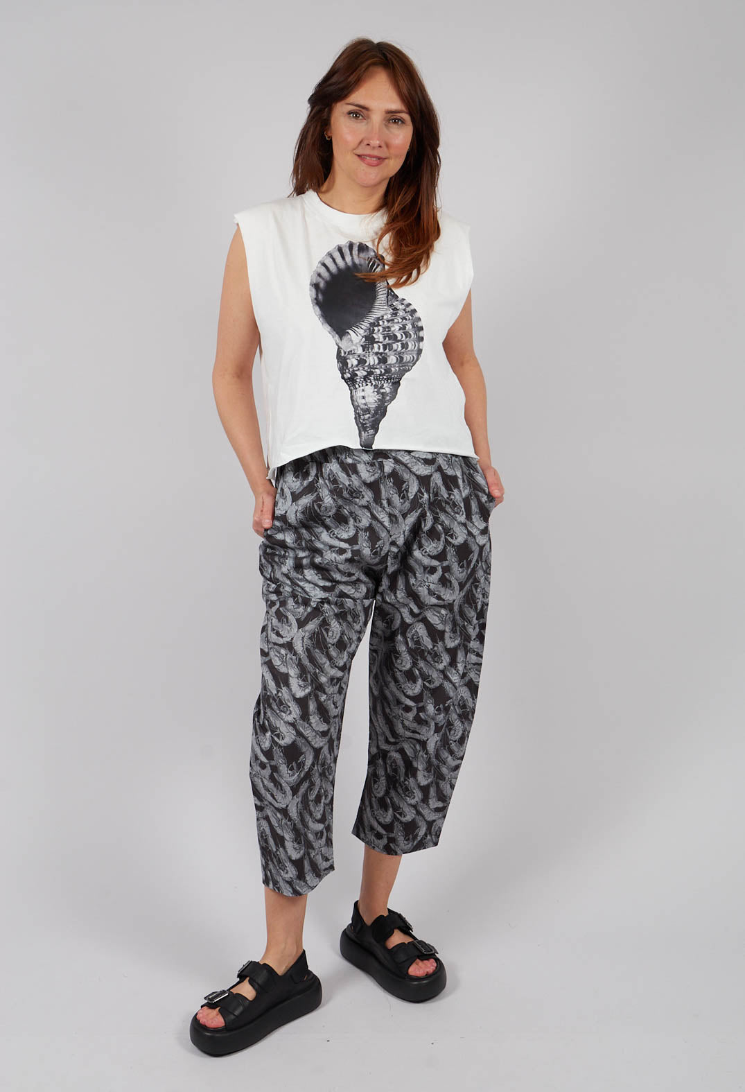 Ojo Trousers in Gray Prawns