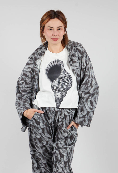 Symi Shirt in Gray Prawns