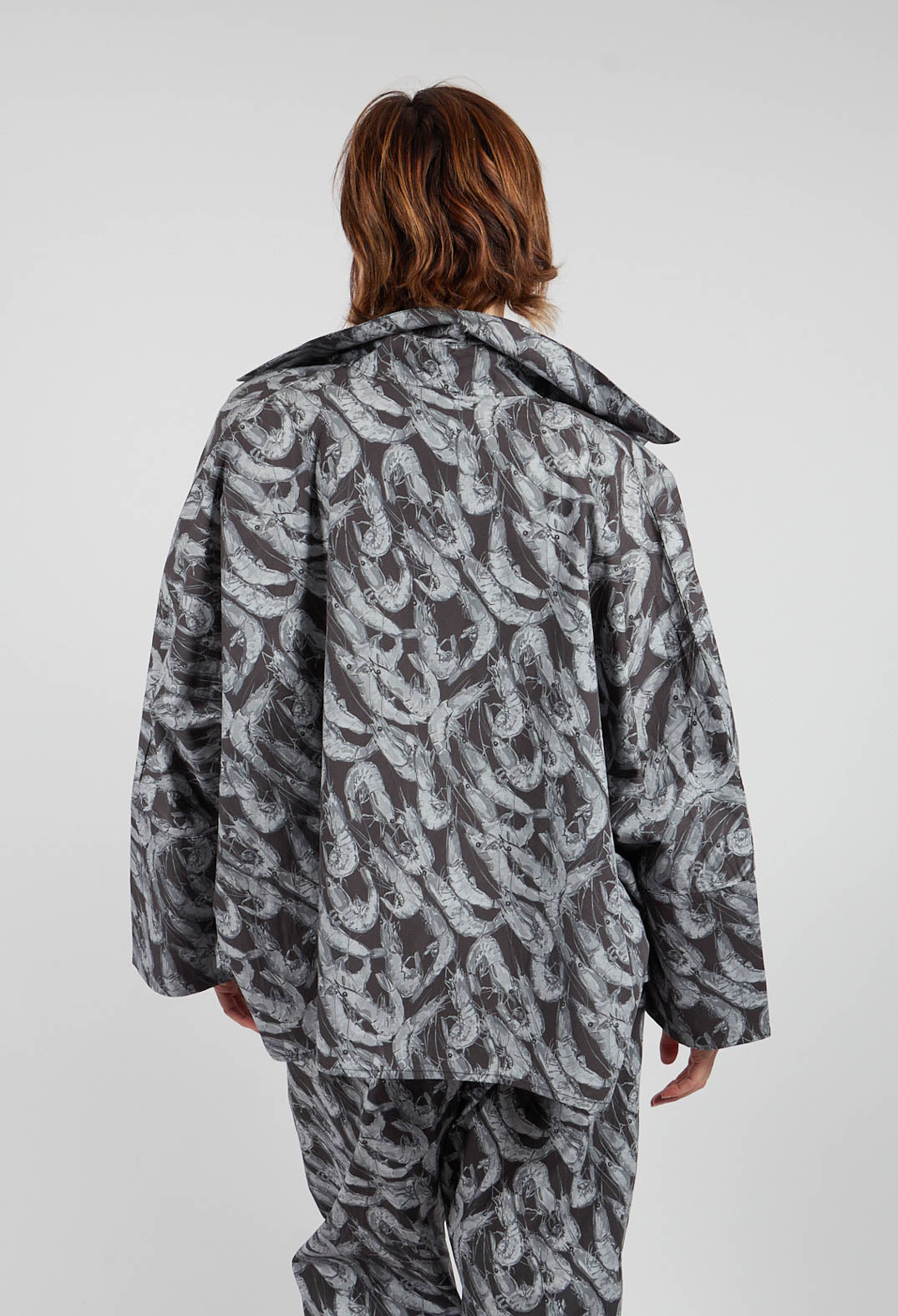 Symi Shirt in Gray Prawns