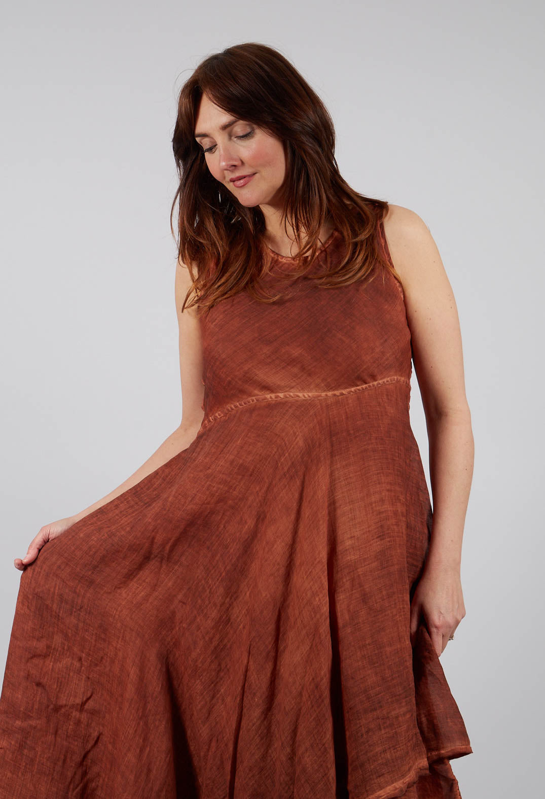 Vino Dress in Rusty Sunset
