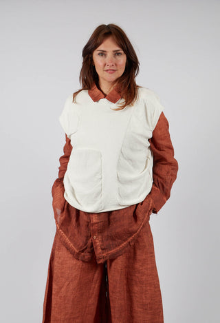 Glikos Knitted Top in Milky White