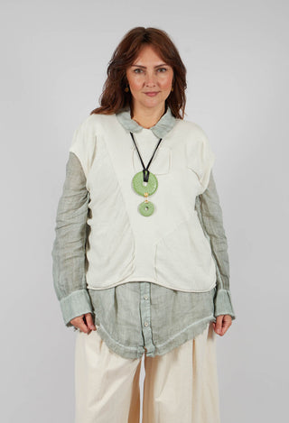 Glikos Knitted Top in Milky White