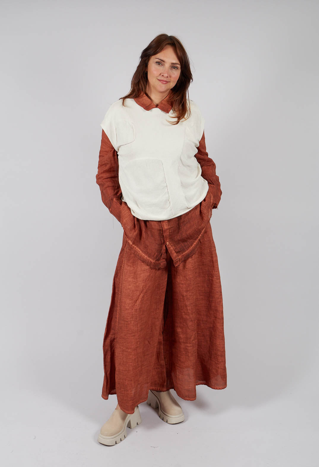 Glikos Knitted Top in Milky White