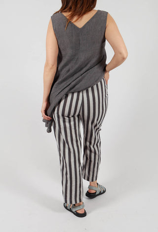 Stripe Trousers in Light Grey