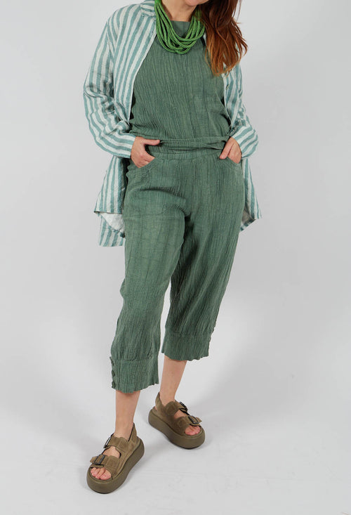 Waffle Trousers in Mossy