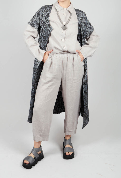 Linen Trousers in Light Grey