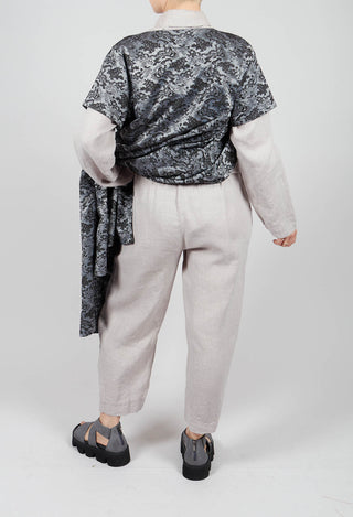 Linen Trousers in Light Grey