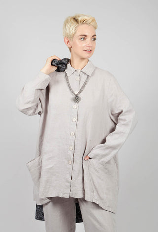 Linen Shirt in Light Grey