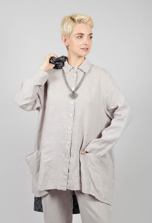 Linen Shirt in Light Grey