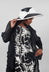 Bow Hat in Black and Ivory