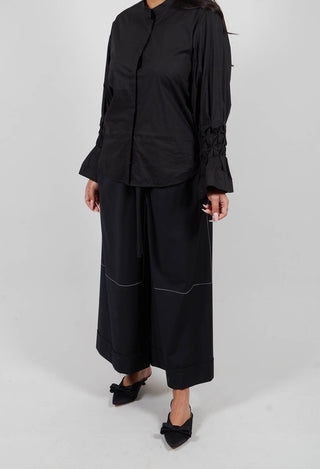 Tie Waist Pants in Nero and Off White