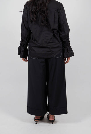 Tie Waist Pants in Nero and Off White