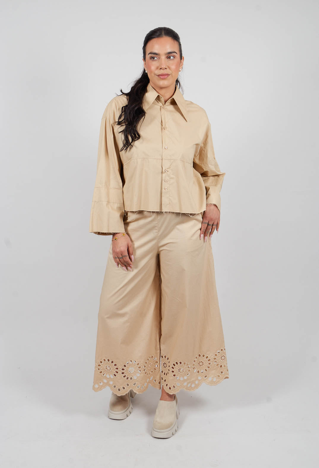 Raw Hem Shirt in Lark