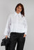 Raw Hem Shirt in Off White