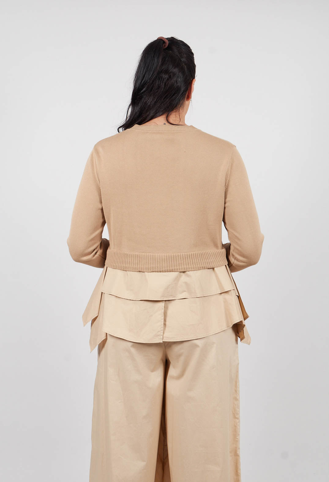 Double Layer Cardigan in Lark