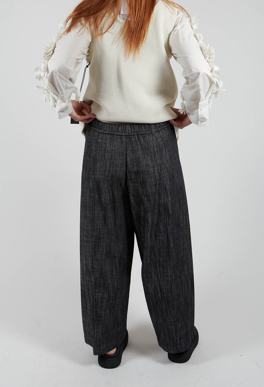 Denim Look Trouser in Nero Grafite