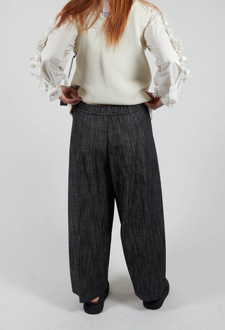 Denim Look Trouser in Nero Grafite